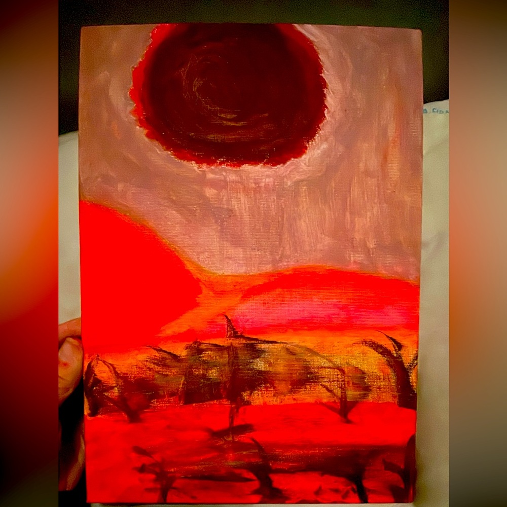 Depicting;Darkest Days of Deforestation,the sun blacked out and trees forgotten